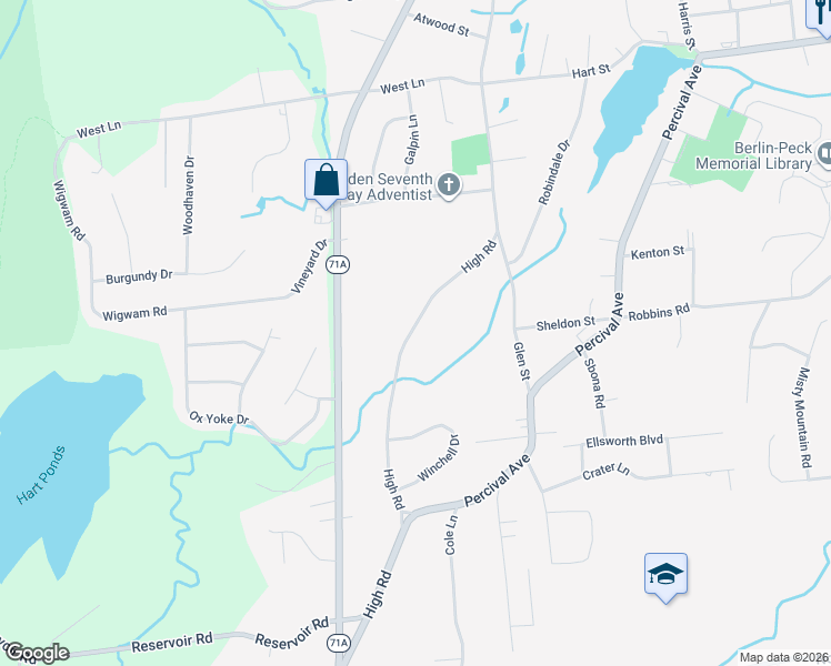 map of restaurants, bars, coffee shops, grocery stores, and more near 999 High Road in Berlin