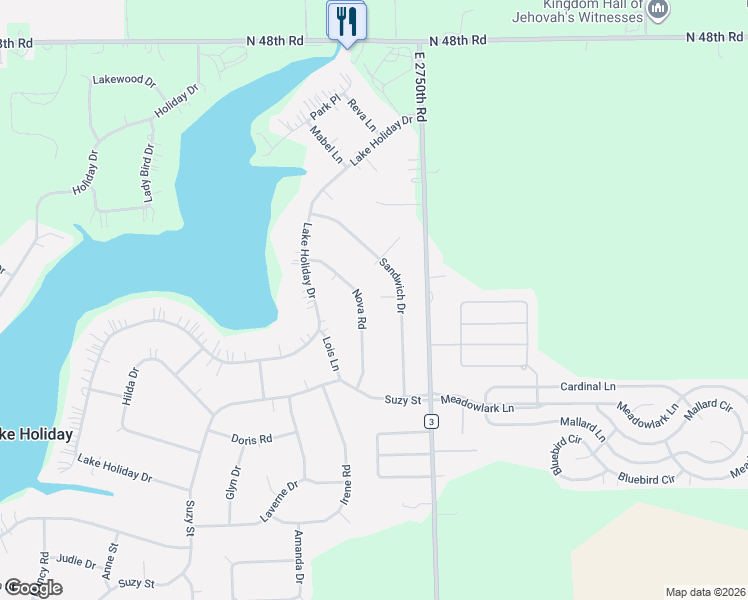 map of restaurants, bars, coffee shops, grocery stores, and more near 1461 Nova Road in Sandwich
