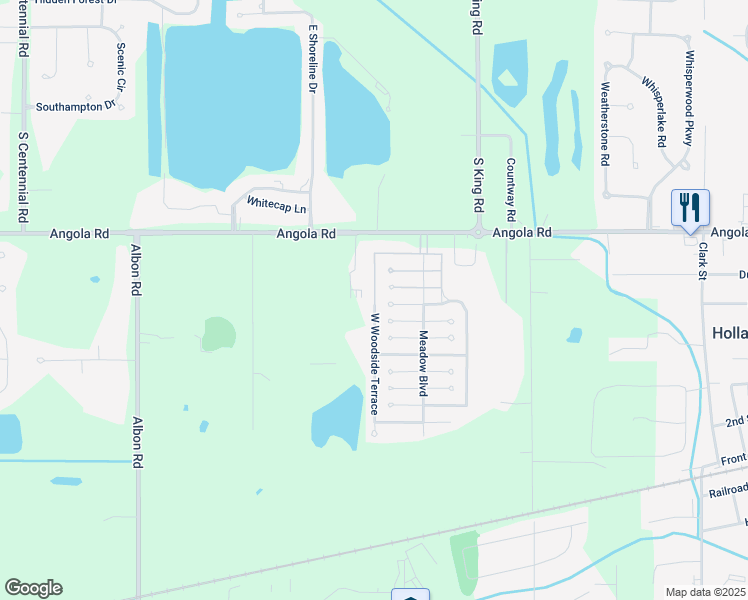map of restaurants, bars, coffee shops, grocery stores, and more near 69 Woodside Terrace in Holland
