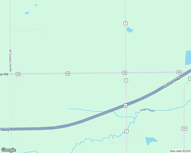 map of restaurants, bars, coffee shops, grocery stores, and more near 30201 County Road 26 in Elkhart