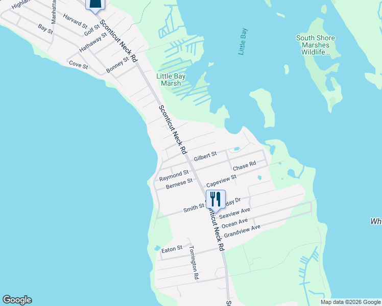 map of restaurants, bars, coffee shops, grocery stores, and more near 307 Sconticut Neck Road in Fairhaven