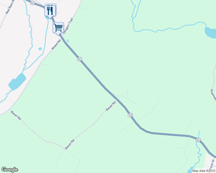 map of restaurants, bars, coffee shops, grocery stores, and more near 3526 New York 52 in Pine Bush