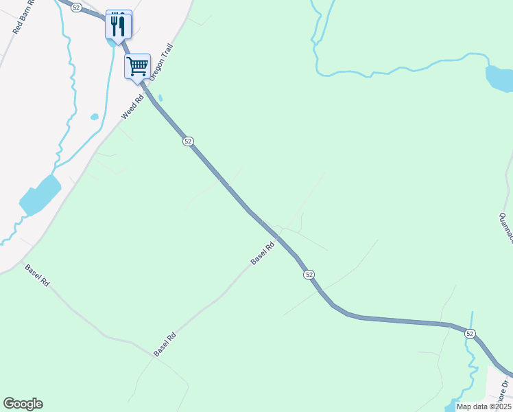 map of restaurants, bars, coffee shops, grocery stores, and more near 3526 New York 52 in Pine Bush