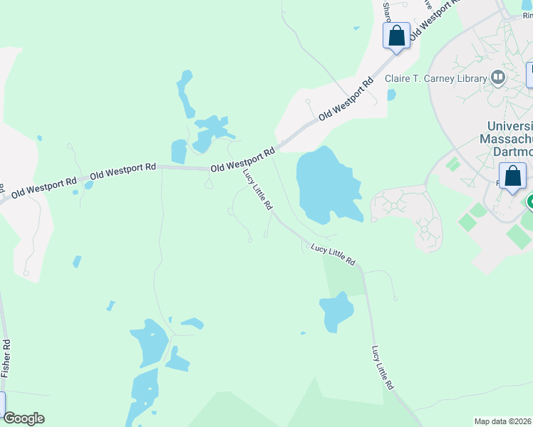 map of restaurants, bars, coffee shops, grocery stores, and more near 396 Lucy Little Road in Dartmouth