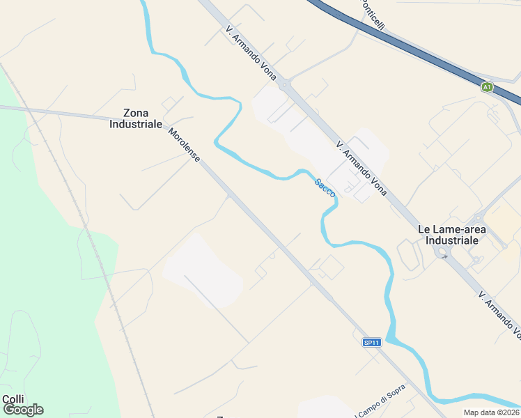 map of restaurants, bars, coffee shops, grocery stores, and more near 61 Via Morolense in Le Lame-area Industriale