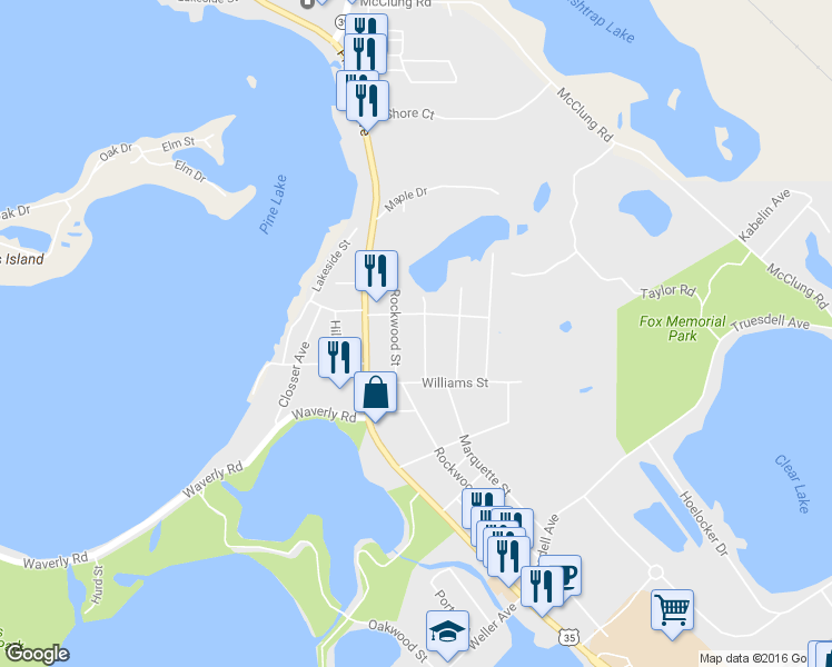 map of restaurants, bars, coffee shops, grocery stores, and more near 528 Haviland Street in La Porte