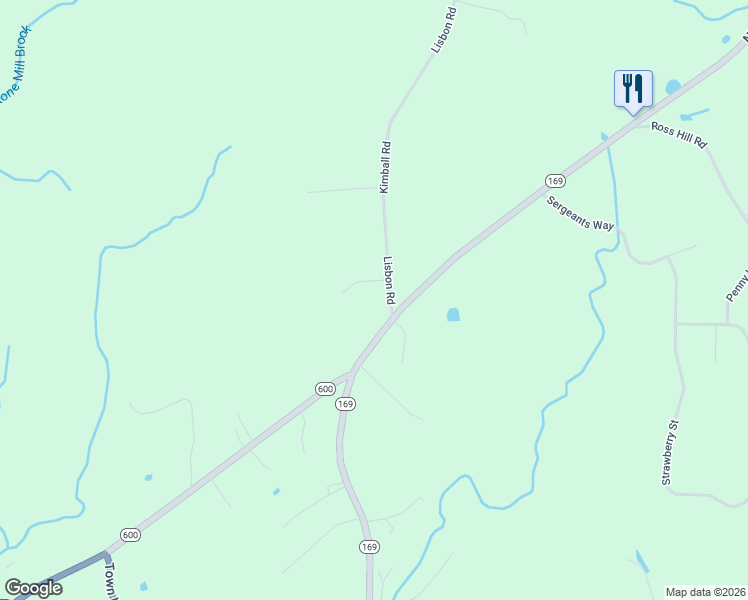 map of restaurants, bars, coffee shops, grocery stores, and more near 7 Kimball Rd in Lisbon