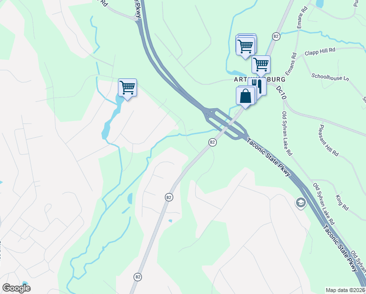 map of restaurants, bars, coffee shops, grocery stores, and more near 1531 New York 82 in Hopewell Junction