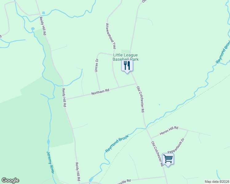 map of restaurants, bars, coffee shops, grocery stores, and more near 38 Northam Road in Hebron