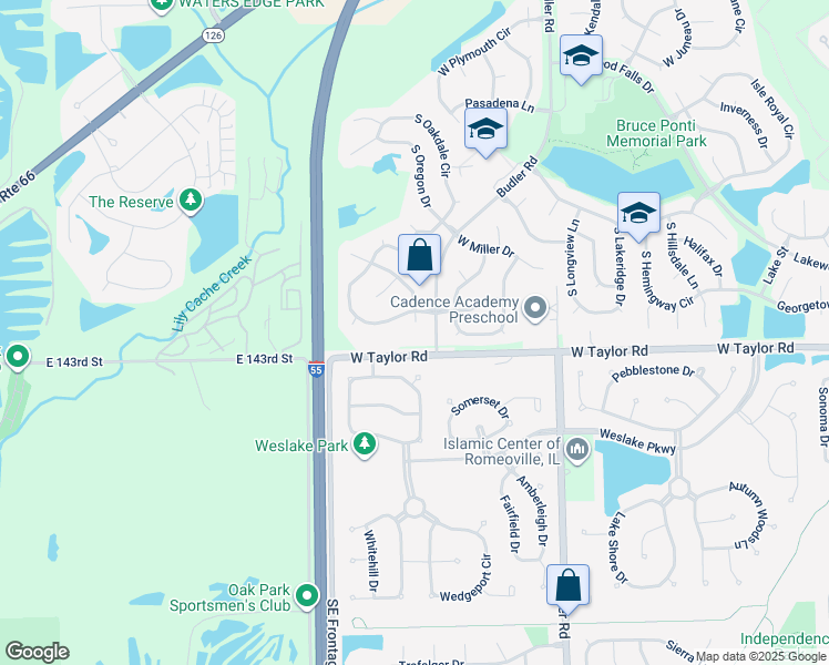 map of restaurants, bars, coffee shops, grocery stores, and more near 14238 South Newberg Court in Plainfield