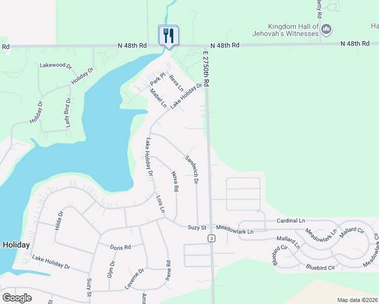map of restaurants, bars, coffee shops, grocery stores, and more near 1385 Zaza Court in Sandwich