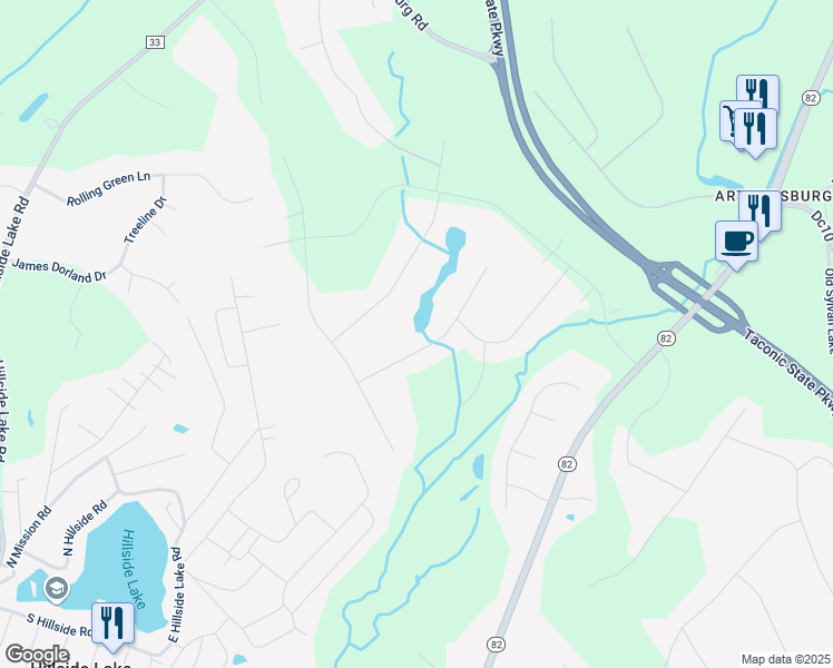 map of restaurants, bars, coffee shops, grocery stores, and more near 48 Loganberry Court in Hopewell Junction