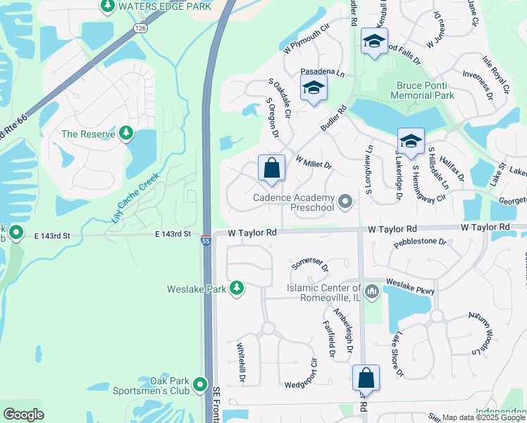 map of restaurants, bars, coffee shops, grocery stores, and more near 14228 South Newberg Court in Plainfield
