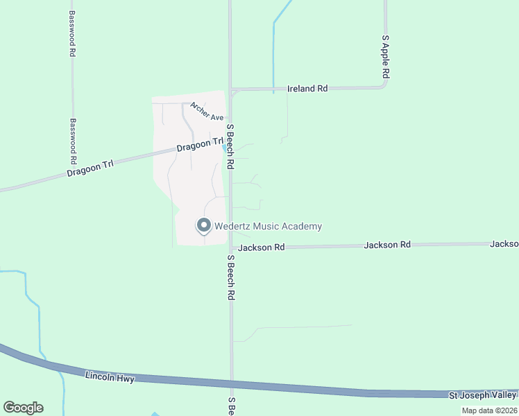 map of restaurants, bars, coffee shops, grocery stores, and more near 59868-59956 South Beech Road in Osceola