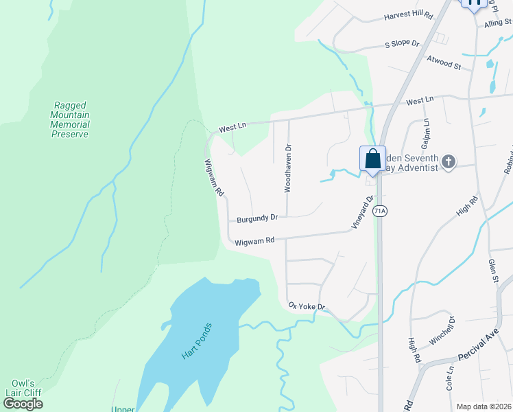 map of restaurants, bars, coffee shops, grocery stores, and more near 18 Sherry Lane in Berlin