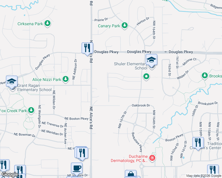 map of restaurants, bars, coffee shops, grocery stores, and more near 16798 Dellwood Drive in Clive