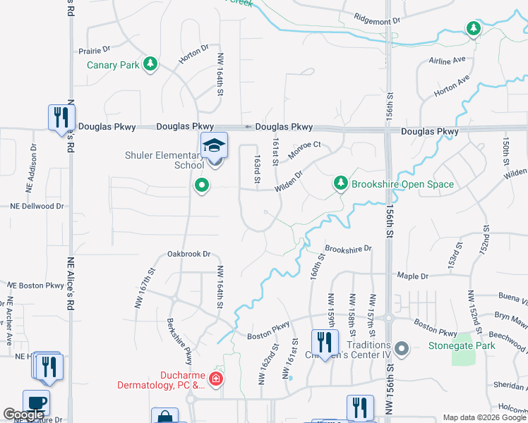 map of restaurants, bars, coffee shops, grocery stores, and more near 16652 Dellwood Drive in Urbandale