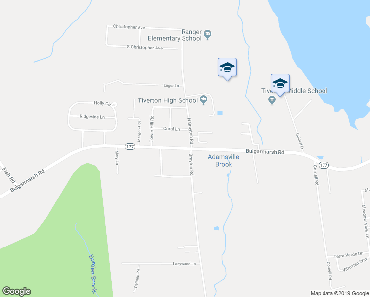 map of restaurants, bars, coffee shops, grocery stores, and more near 901 Bulgarmarsh Road in Tiverton