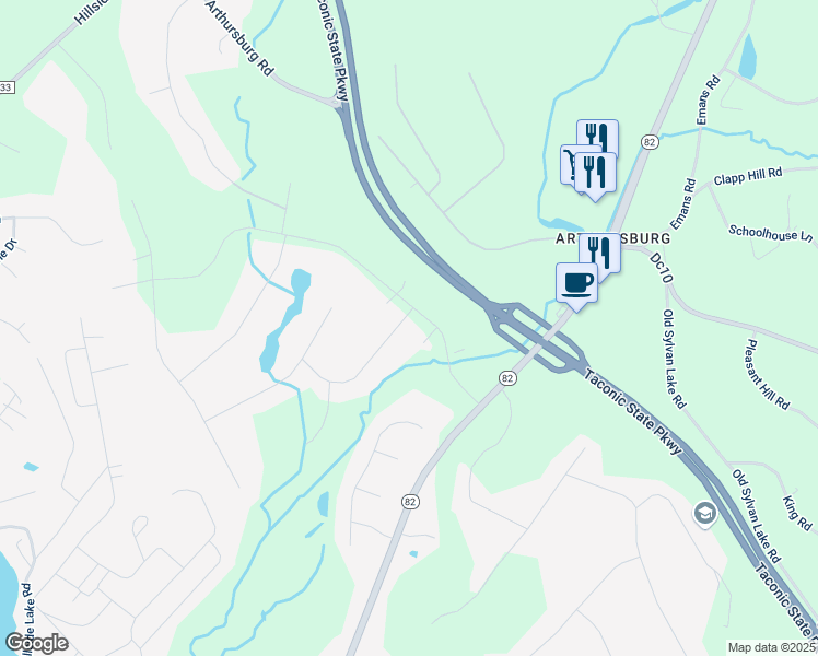 map of restaurants, bars, coffee shops, grocery stores, and more near 52 Cranberry Drive in Hopewell Junction