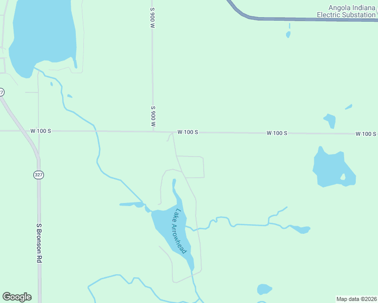 map of restaurants, bars, coffee shops, grocery stores, and more near 8801 East 100 North in Angola
