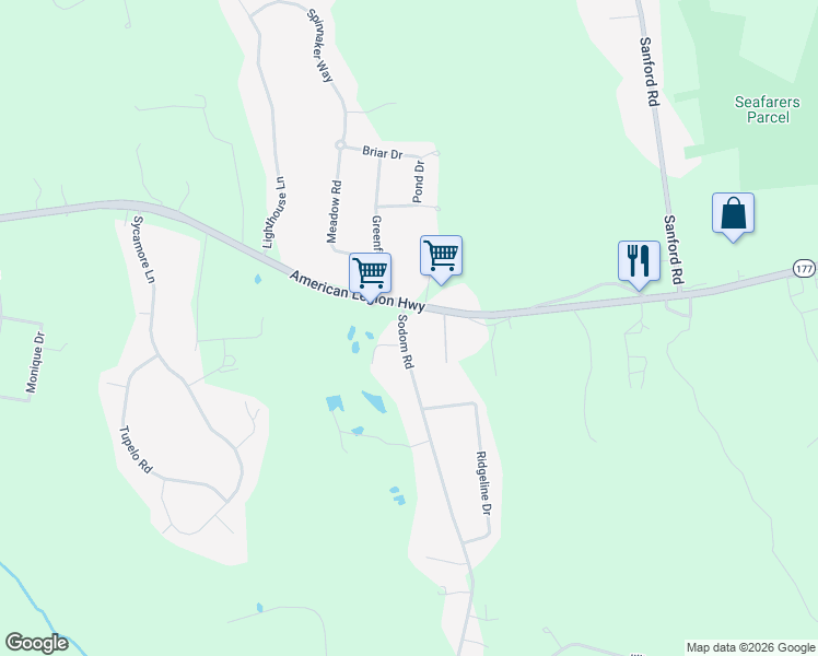 map of restaurants, bars, coffee shops, grocery stores, and more near 12b Sodom Road in Westport