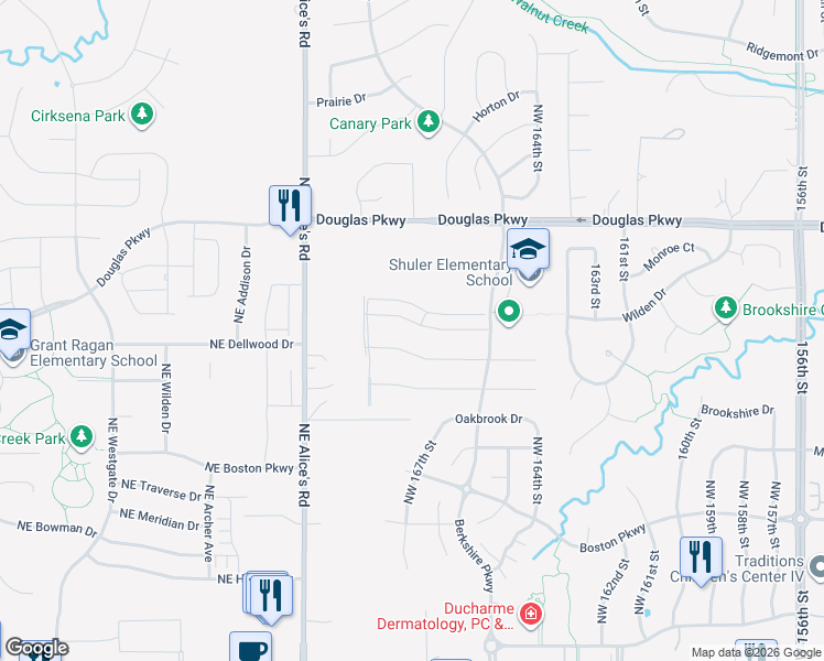 map of restaurants, bars, coffee shops, grocery stores, and more near 16726 Wilden Drive in Waukee