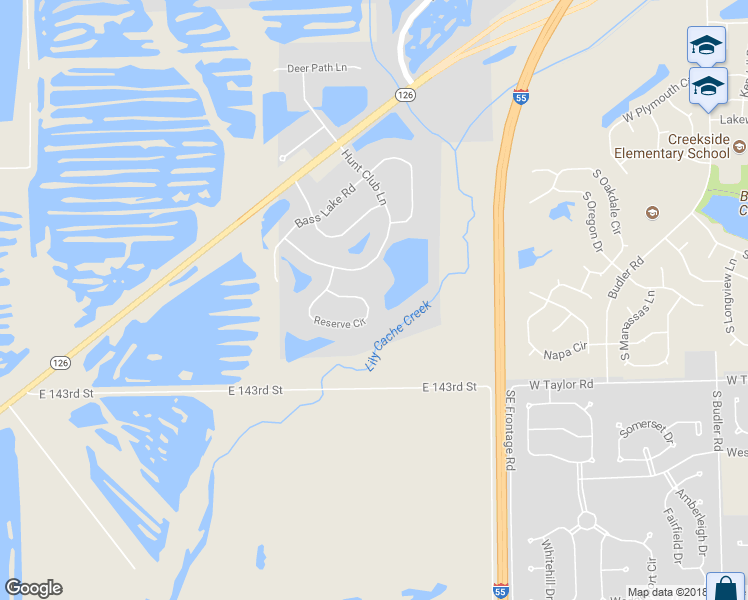 map of restaurants, bars, coffee shops, grocery stores, and more near 22542 Reserve Circle in Plainfield