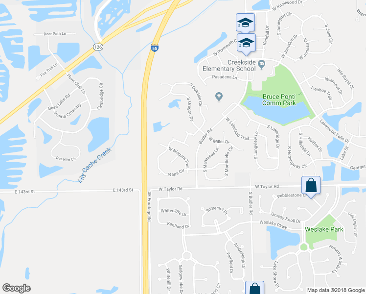 map of restaurants, bars, coffee shops, grocery stores, and more near 22217 West Norwich Lane in Plainfield