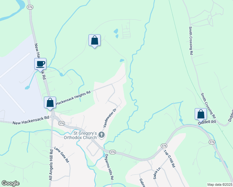 map of restaurants, bars, coffee shops, grocery stores, and more near 5 Harbor Hill Road in Wappingers Falls