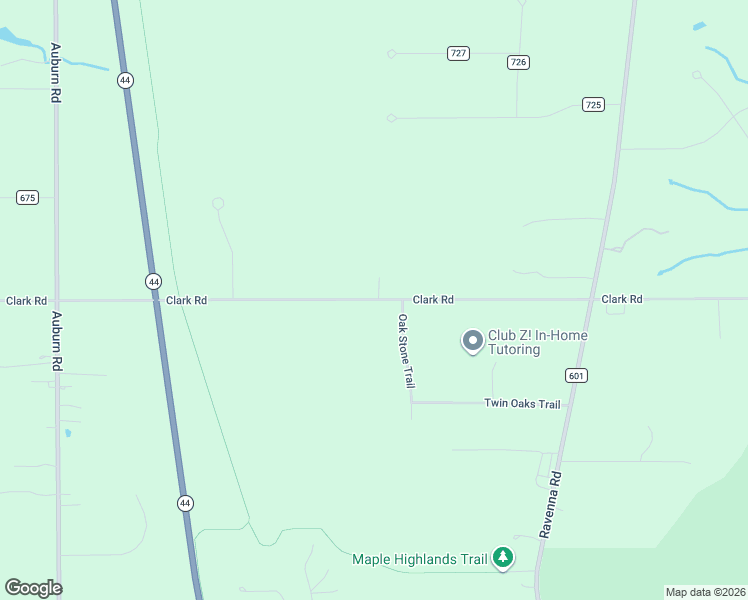 map of restaurants, bars, coffee shops, grocery stores, and more near 11488 Clark Road in Chardon