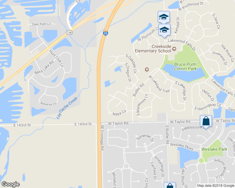 map of restaurants, bars, coffee shops, grocery stores, and more near 22241 West Norwich Lane in Plainfield