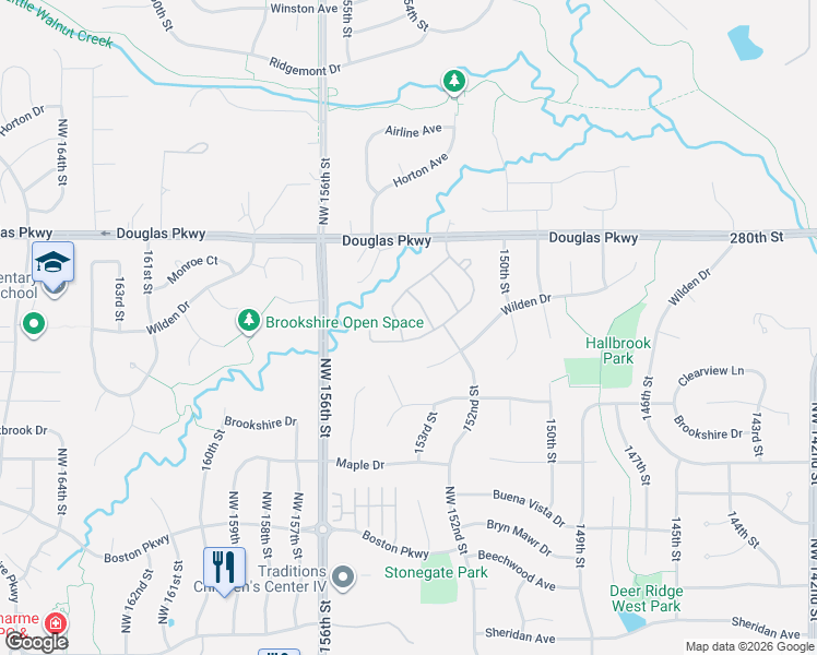 map of restaurants, bars, coffee shops, grocery stores, and more near 3502 153rd Street in Urbandale