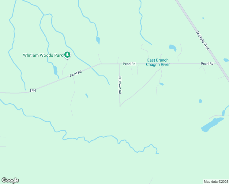 map of restaurants, bars, coffee shops, grocery stores, and more near 8960 N Brown Rd in Chardon