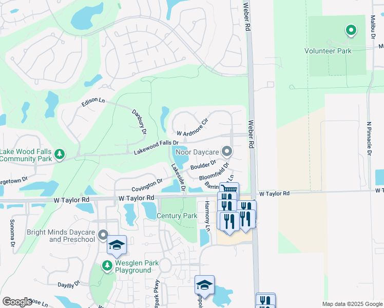 map of restaurants, bars, coffee shops, grocery stores, and more near 14136 Butler Court in Plainfield