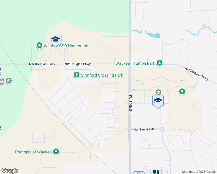 map of restaurants, bars, coffee shops, grocery stores, and more near 28121 U Avenue in Waukee