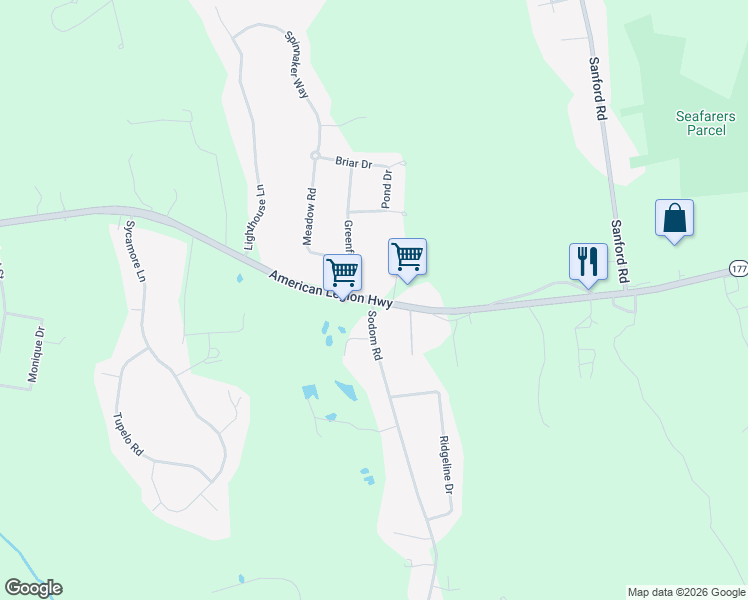 map of restaurants, bars, coffee shops, grocery stores, and more near 12 B Sodom Road in Westport