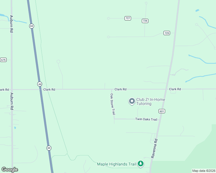 map of restaurants, bars, coffee shops, grocery stores, and more near 11488 Clark Road in Chardon