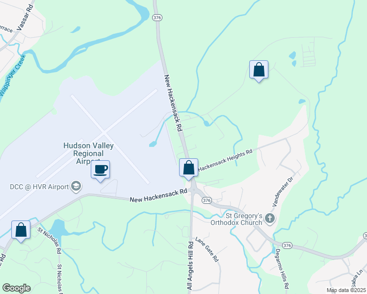 map of restaurants, bars, coffee shops, grocery stores, and more near 1606 New York 376 in Wappingers Falls