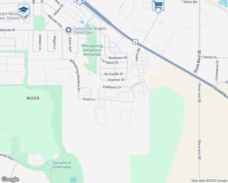 map of restaurants, bars, coffee shops, grocery stores, and more near 199 Arabian Court in Iowa City
