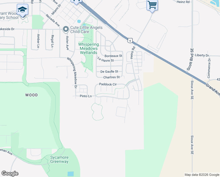 map of restaurants, bars, coffee shops, grocery stores, and more near 199 Arabian Court in Iowa City
