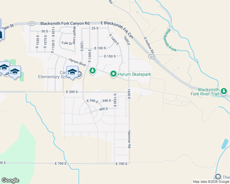 map of restaurants, bars, coffee shops, grocery stores, and more near in Hyrum