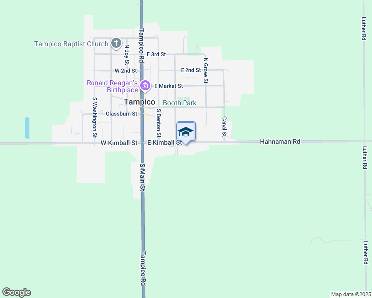 map of restaurants, bars, coffee shops, grocery stores, and more near 304 East Kimball Street in Tampico