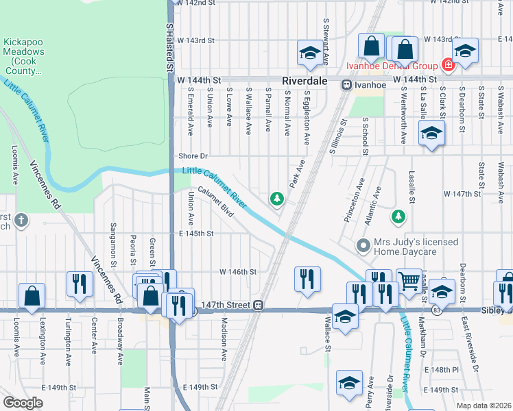 map of restaurants, bars, coffee shops, grocery stores, and more near 369 Streamside Drive in Harvey