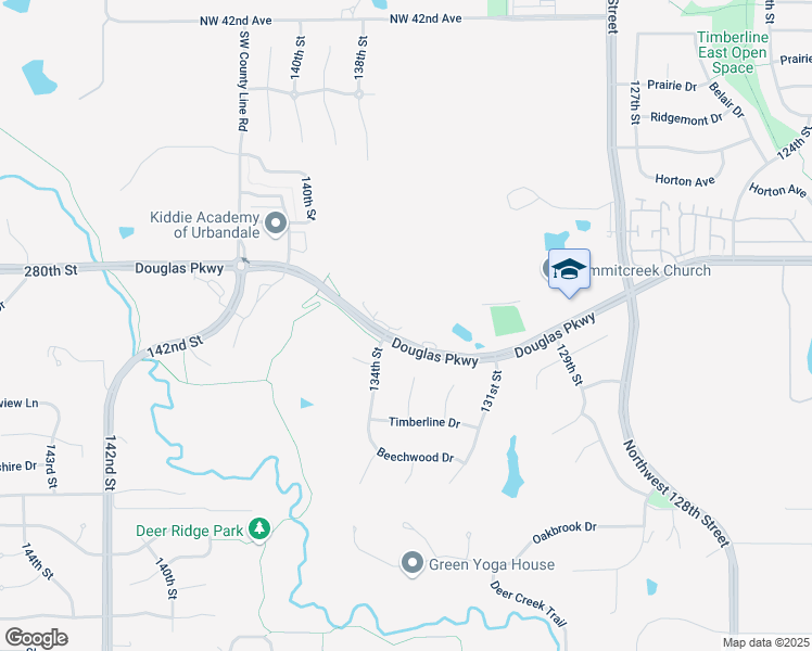 map of restaurants, bars, coffee shops, grocery stores, and more near 13321 Douglas Parkway in Urbandale