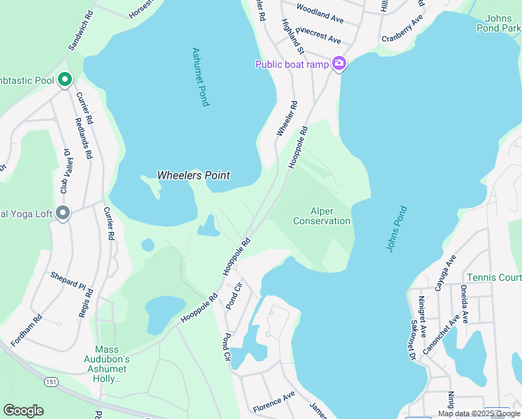 map of restaurants, bars, coffee shops, grocery stores, and more near 84 Hooppole Road in Mashpee