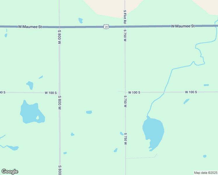 map of restaurants, bars, coffee shops, grocery stores, and more near 999 South 750 West in Angola