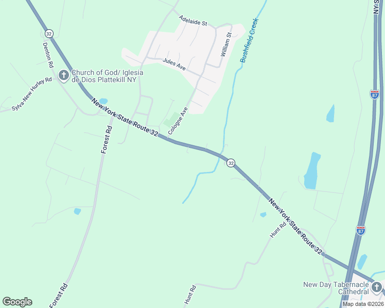 map of restaurants, bars, coffee shops, grocery stores, and more near 1515 New York 32 in Wallkill