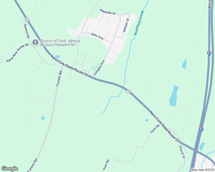 map of restaurants, bars, coffee shops, grocery stores, and more near 1515 New York 32 in Wallkill