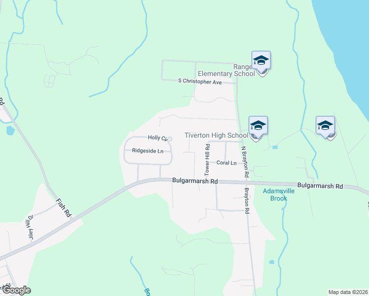 map of restaurants, bars, coffee shops, grocery stores, and more near 50 Margaret Street in Tiverton