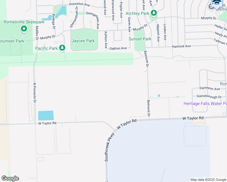 map of restaurants, bars, coffee shops, grocery stores, and more near 870 West Taylor Road in Romeoville